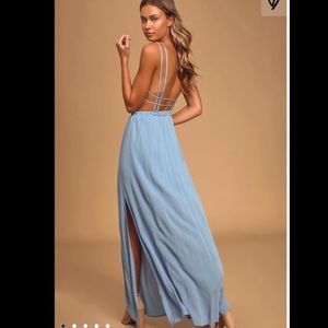 Lulus lost in paradise slate blue S